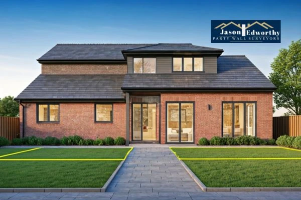 Home extension focusing on boundary line Stubbington